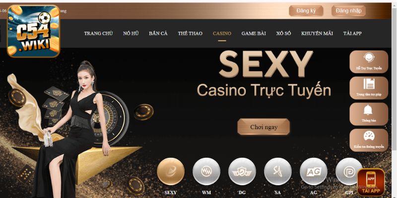 Chi tiết về sảnh game casino C54 mà người chơi cần biết 